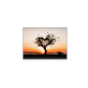 raxxa Glas-Magnet: Herzbaum im Sonnenuntergang