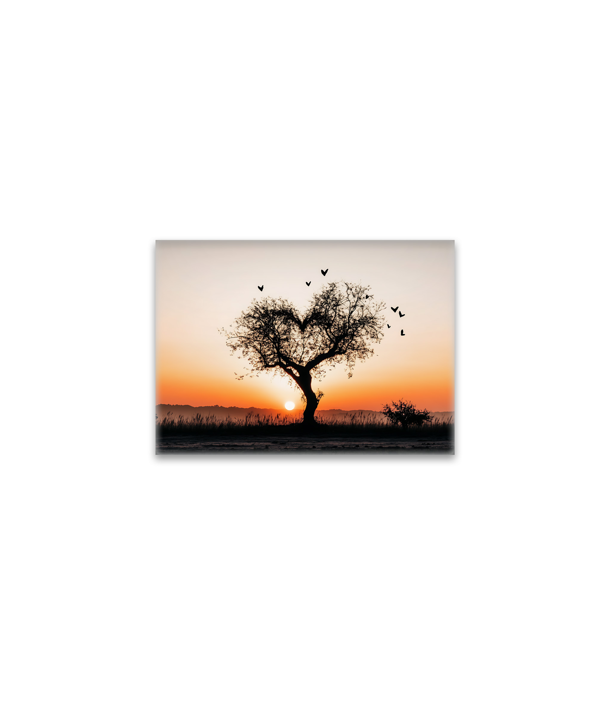 raxxa Glas-Magnet: Herzbaum im Sonnenuntergang