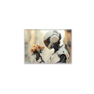 raxxa Glas-Magnet: Rosen Robot