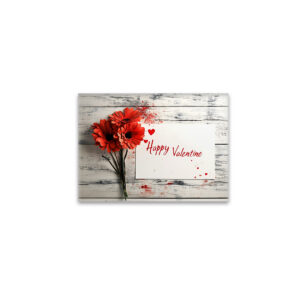 raxxa Glas-Magnet: Valentins Blumen und Grußkarte