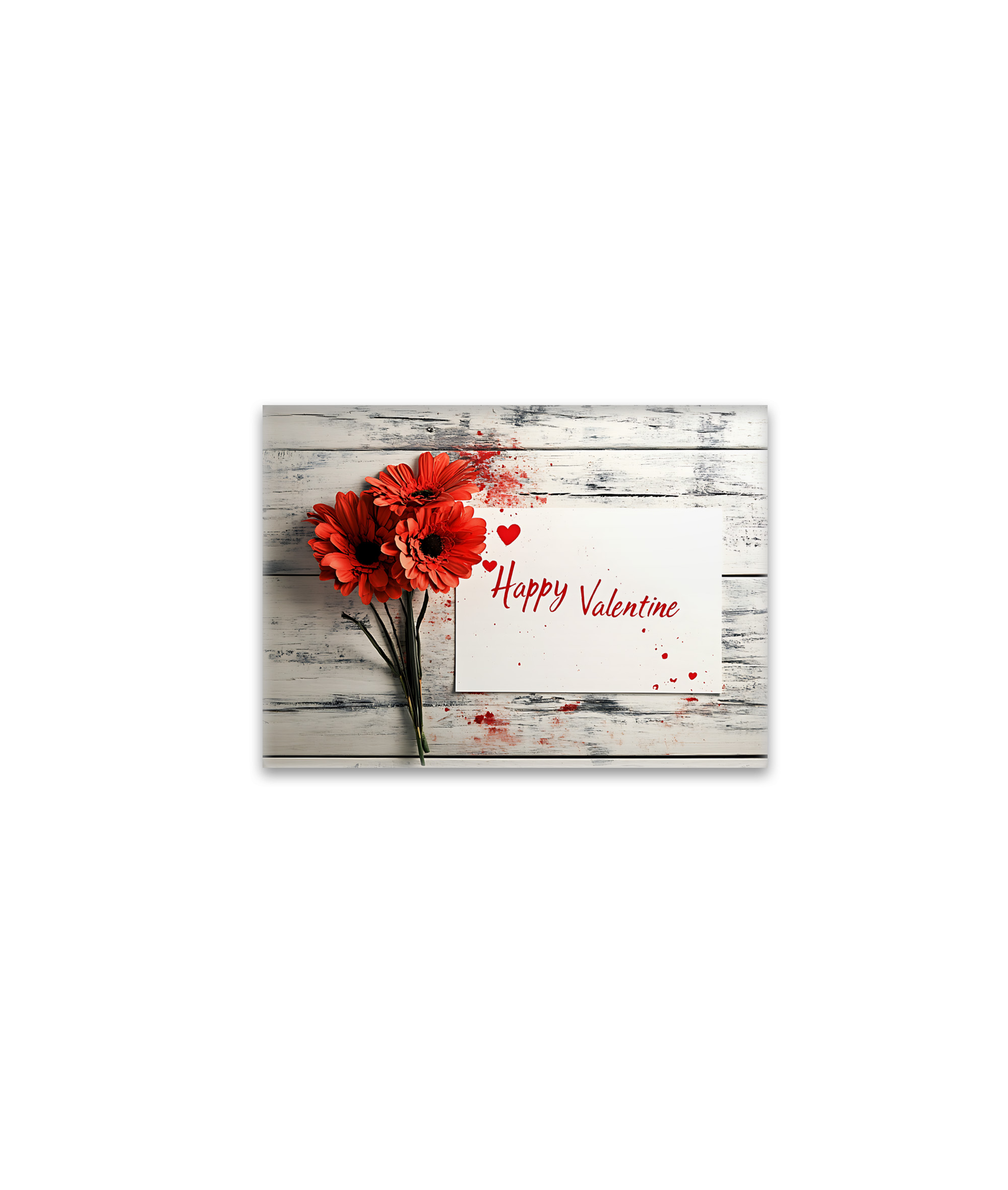 raxxa Glas-Magnet: Valentins Blumen und Grußkarte
