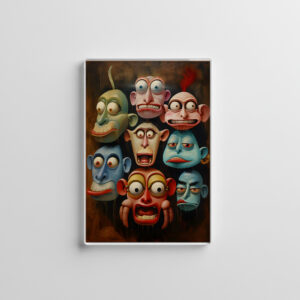 raxxa Glas-Magnet: Whimsical Monkeys 1