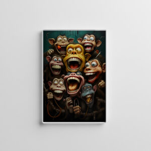 raxxa Glas-Magnet: Whimsical Monkeys 2