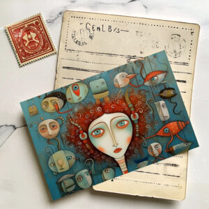 raxxa Postkarte: Whimsical faces 1