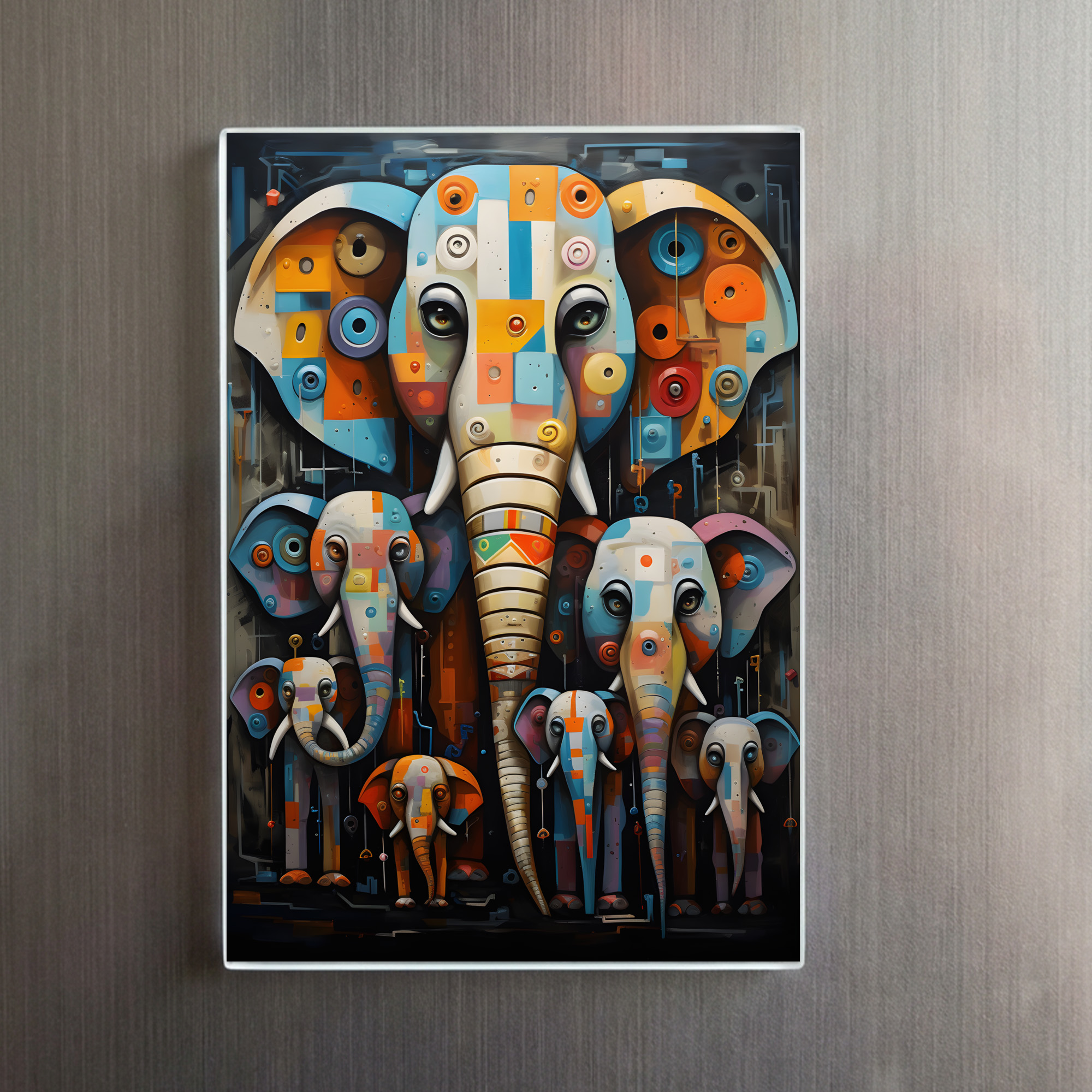 raxxa Glas-Magnet: Whimsical Bunte Elefanten – Bild 2