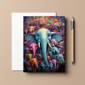 raxxa Postkarte: Whimsical Wild Elefanten