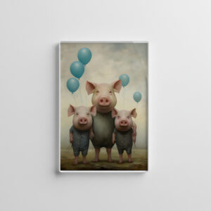 raxxa Glas-Magnet: Whimsical Schweine kumpels