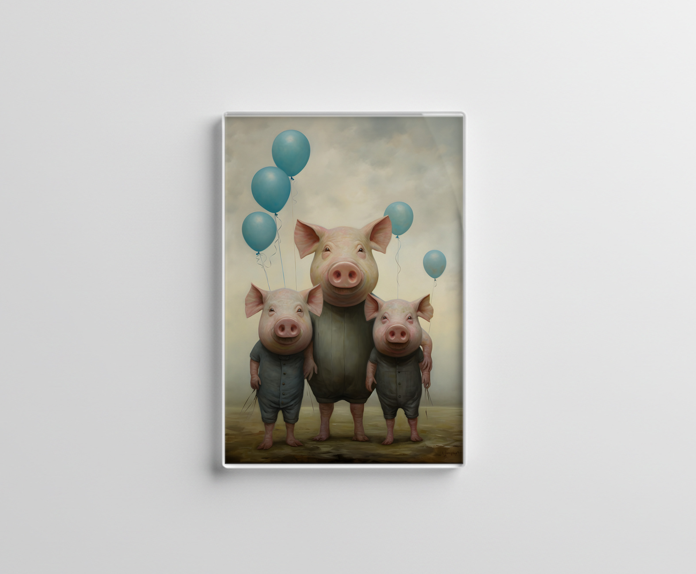 raxxa Glas-Magnet: Whimsical Schweine kumpels