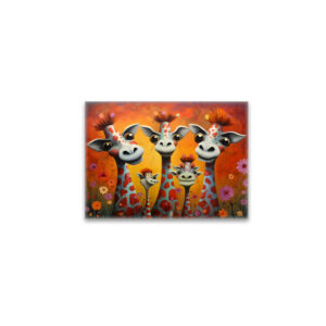 raxxa Glas-Magnet: Whimsical Giraffen Familie