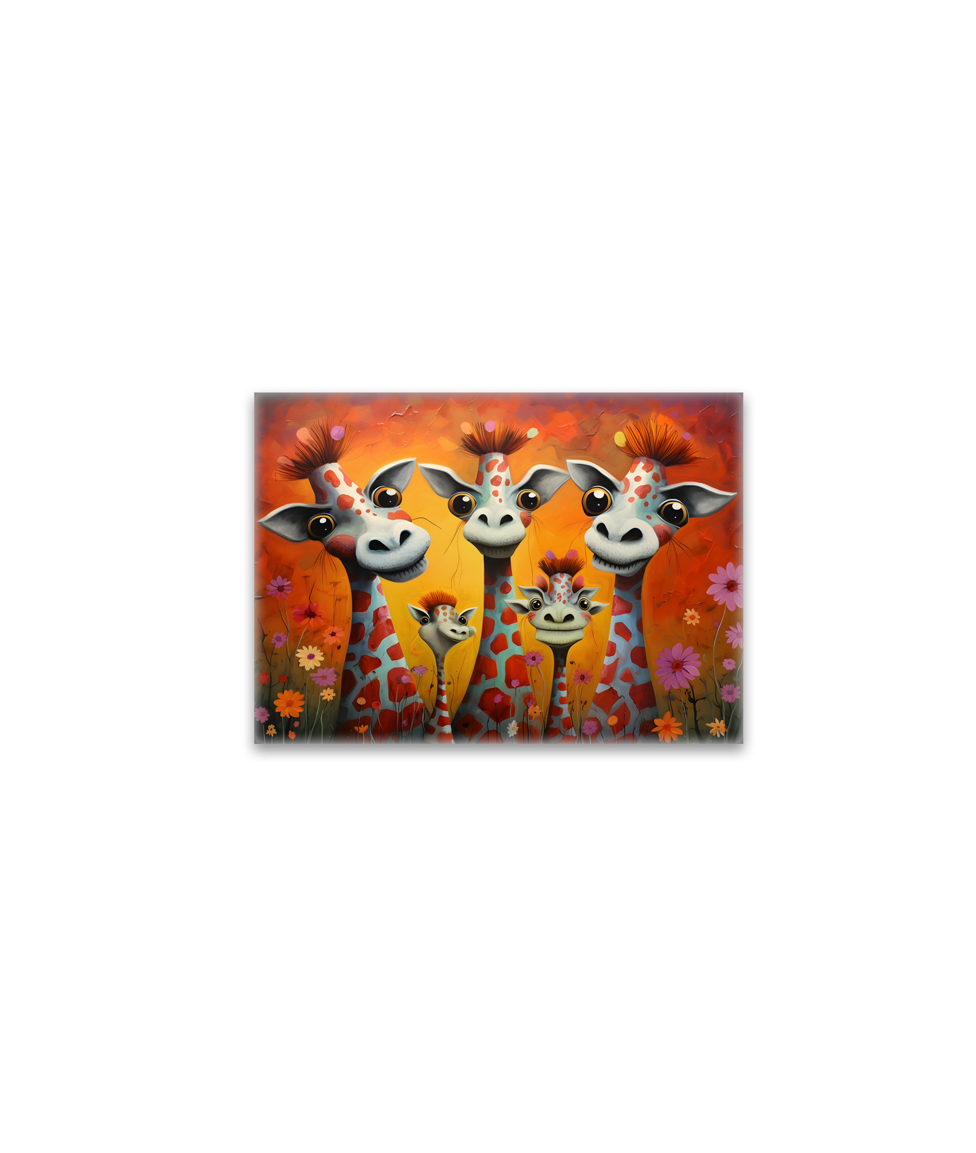 raxxa Glas-Magnet: Whimsical Giraffen Familie