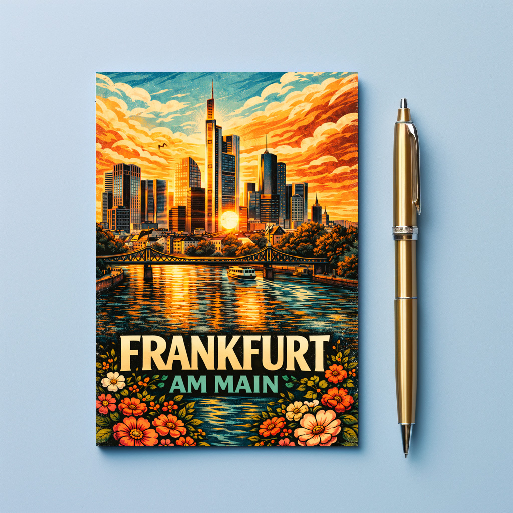 raxxa Postkarte: Skyline Frankfurt am Main