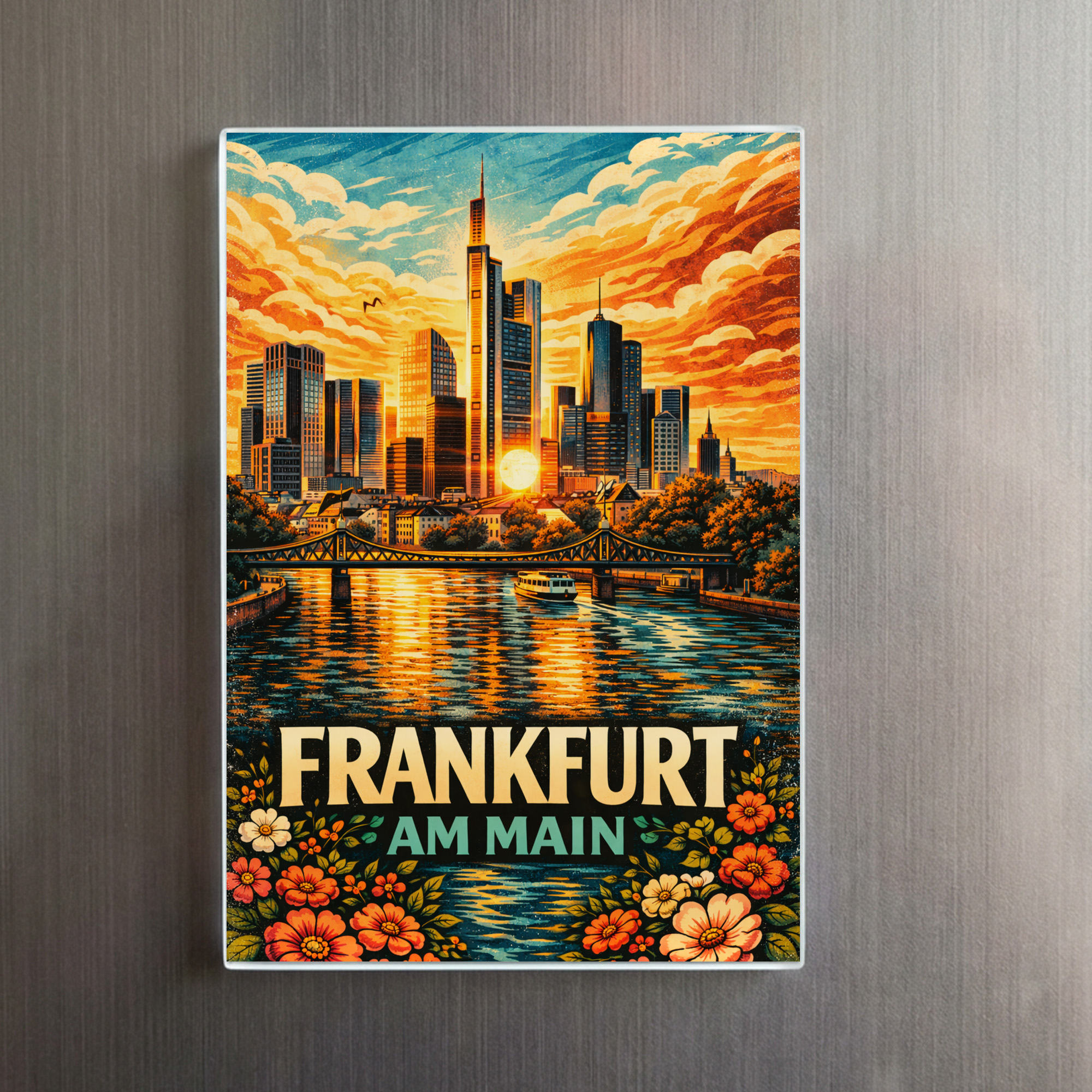 raxxa Glas-Magnet: Skyline Frankfurt am Main - Imagen 2
