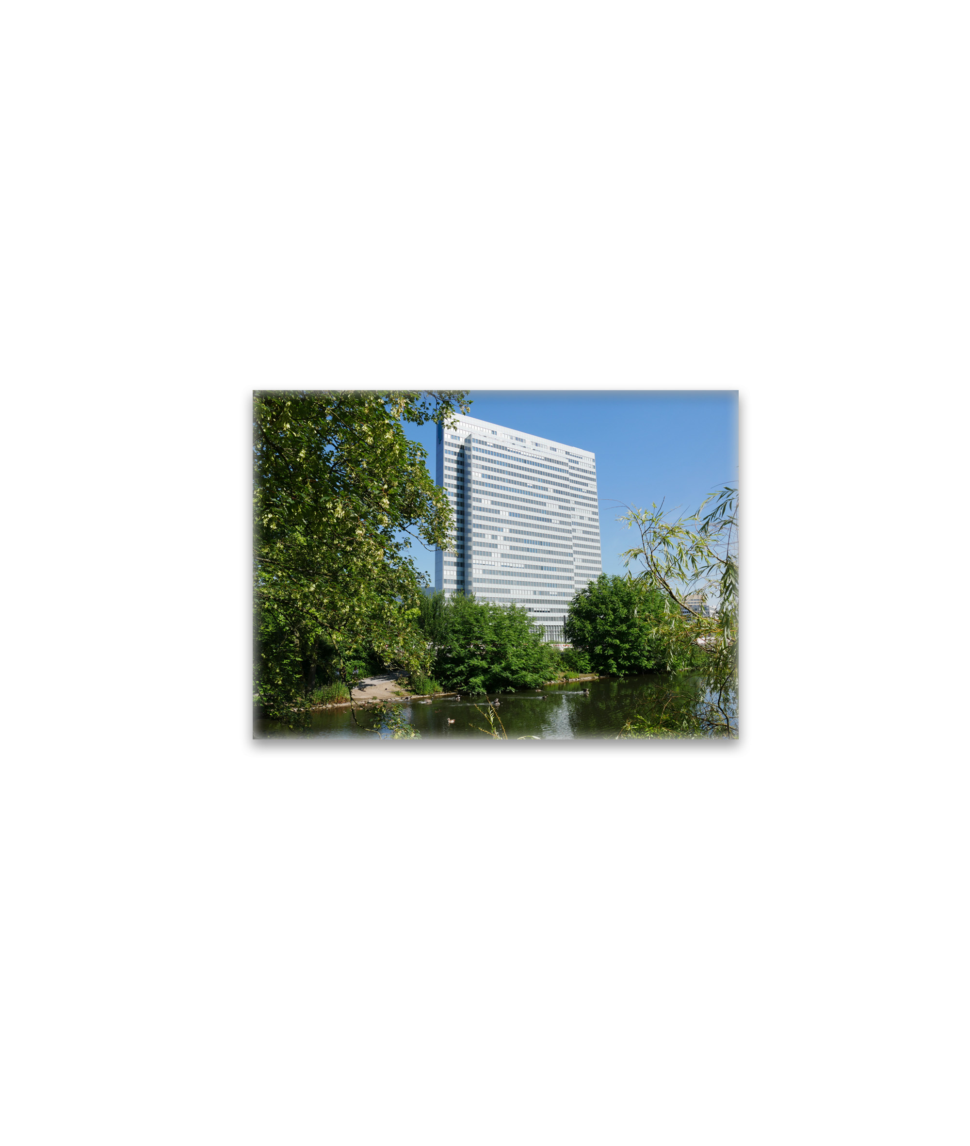 raxxa Glas-Magnet: Dreischeibenhaus in Düsseldorf