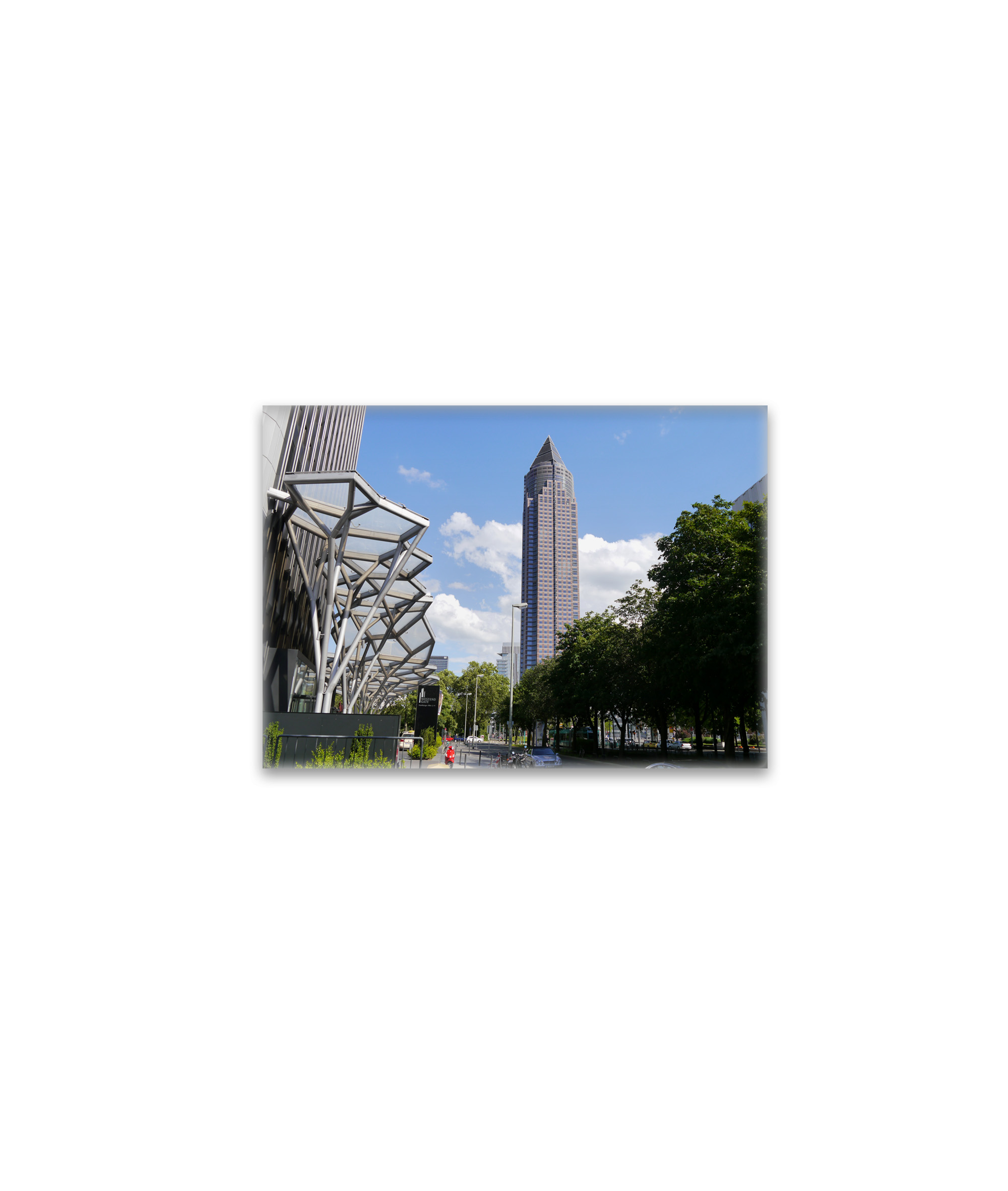 raxxa Glas-Magnet: Hochhaus Messeturm in Frankfurt am Main