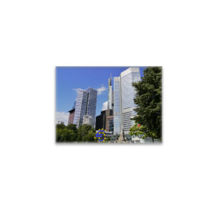 raxxa Glas-Magnet: Frankfurt am Main Wolkenkratzer Gallusanlage im Bankenviertel