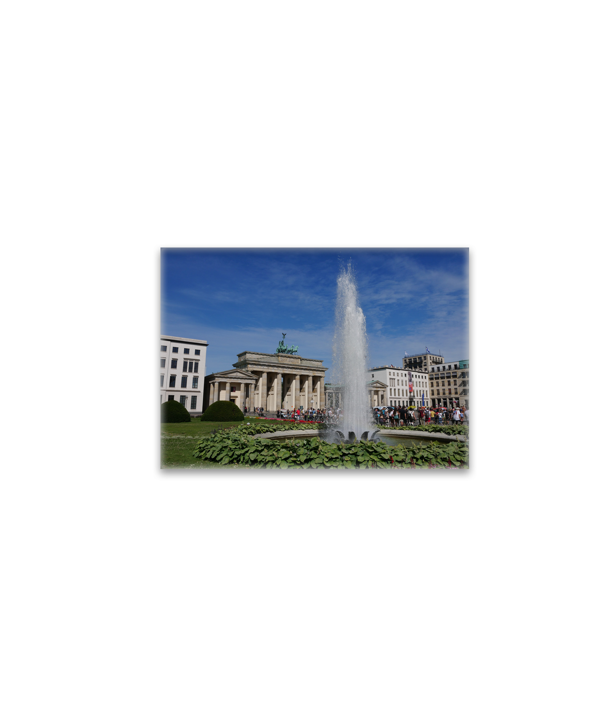 raxxa Glas-Magnet: Berlin Brandenburger Tor Pariser Platz Springbrunnen