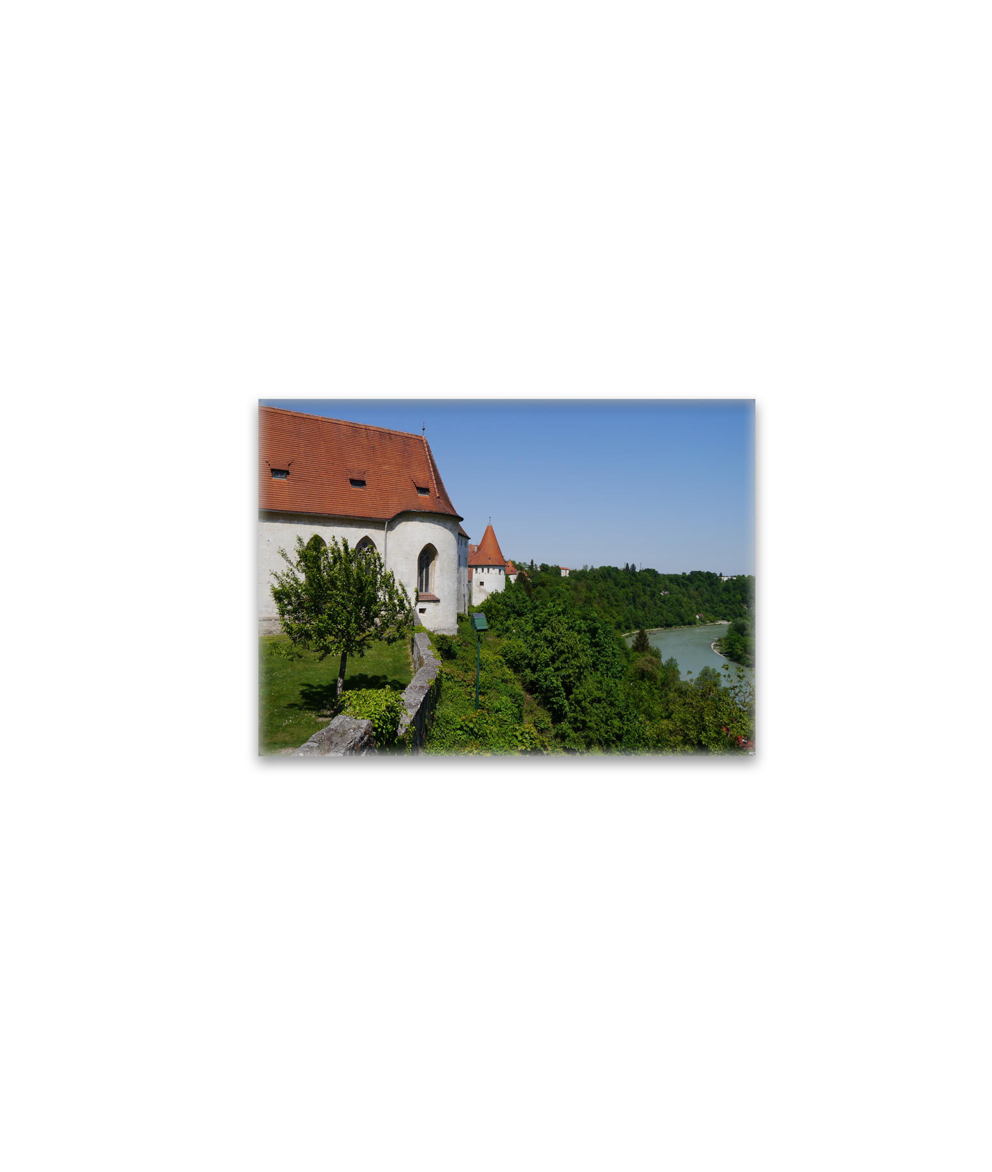 raxxa Glas-Magnet: Burgkapelle auf Burg Burghausen über der Salzach