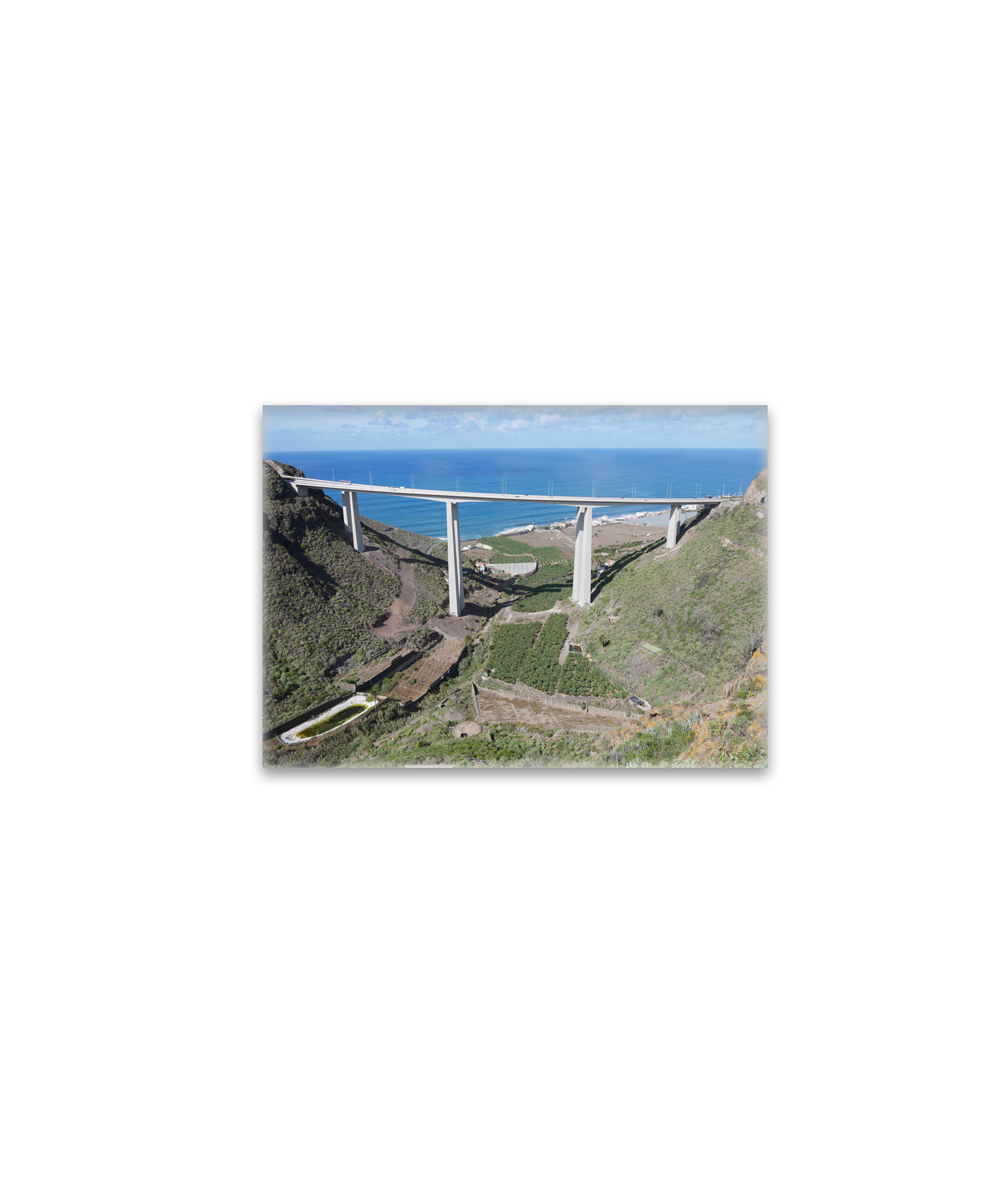 raxxa Glas-Magnet: Gran Canaria, Autobahnbrücke bei Moya