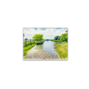 raxxa Glas-Magnet: Spring flood Gülpe scene aquarell havelland