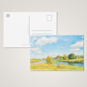 raxxa Postkarte: Gülpe Havel view aquarell havelland style