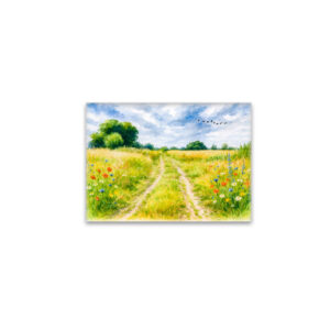 raxxa Glas-Magnet: Meadow path island aquarell havelland