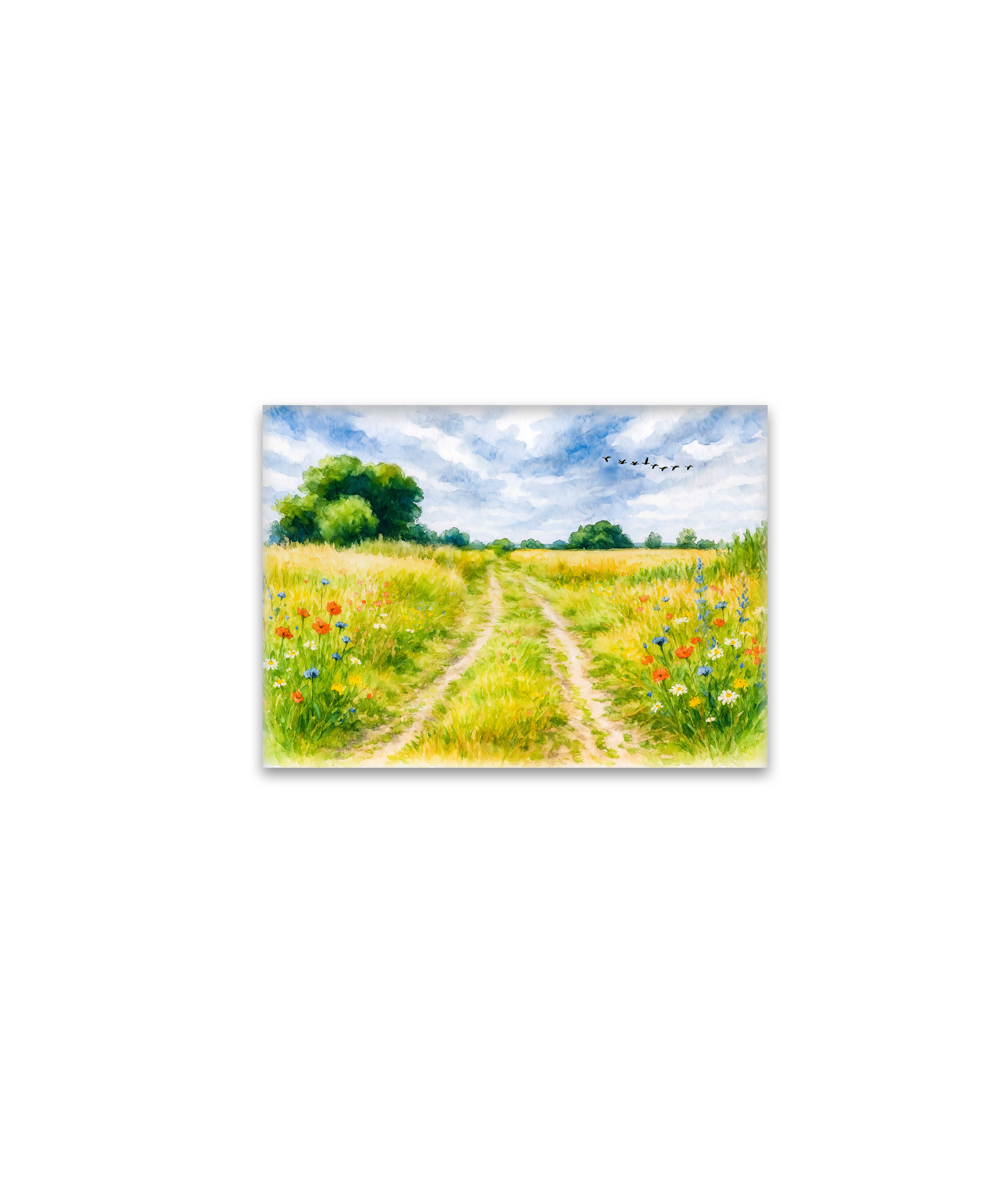 raxxa Glas-Magnet: Meadow path island aquarell havelland