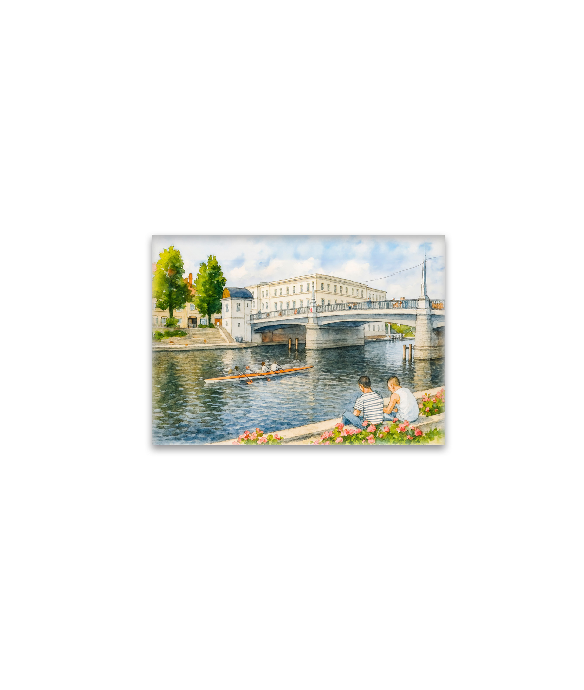 raxxa Glas-Magnet: Jahrtausend bridge aquarell havelland style