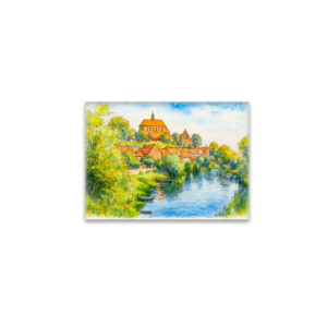 raxxa Glas-Magnet: Havelberg cathedral view aquarell havelland