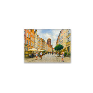 raxxa Glas-Magnet: Pastel drawing of Danzig Mariacka Street in summer light