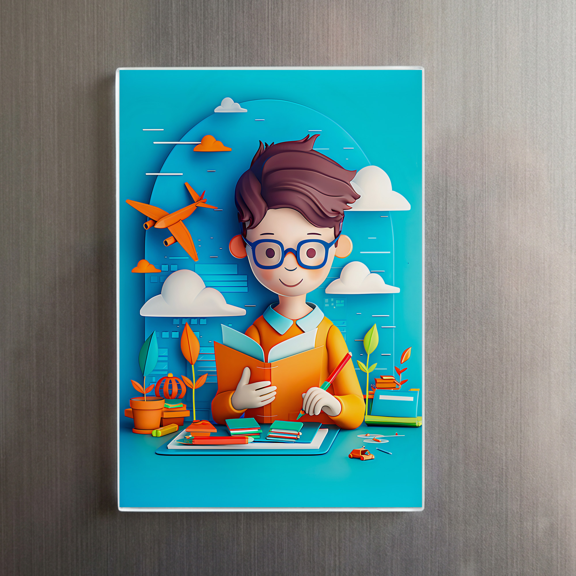 raxxa Glas-Magnet: Future Book Author Dream for Kids – Image 2