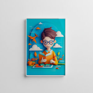 raxxa Glas-Magnet: Future Book Author Dream for Kids