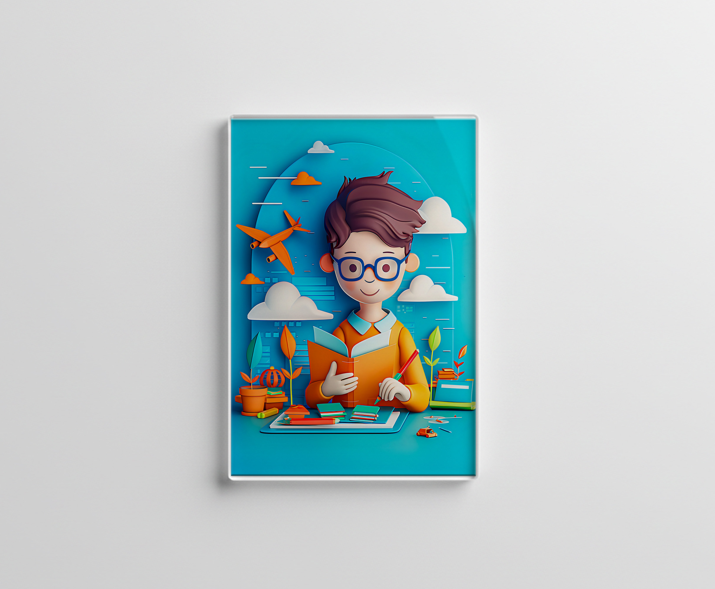 raxxa Glas-Magnet: Future Book Author Dream for Kids