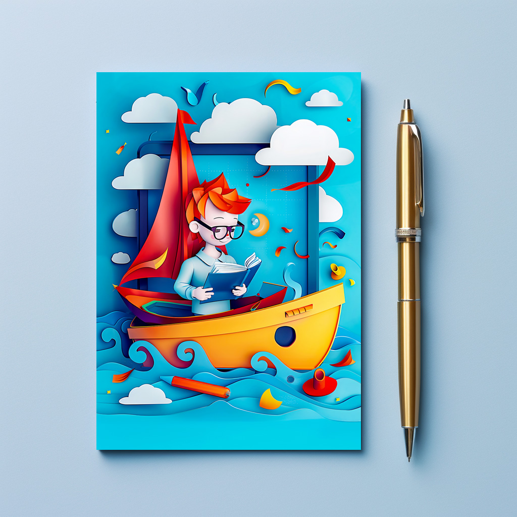 raxxa Postkarte: Future Boat Builder Dream for Kids