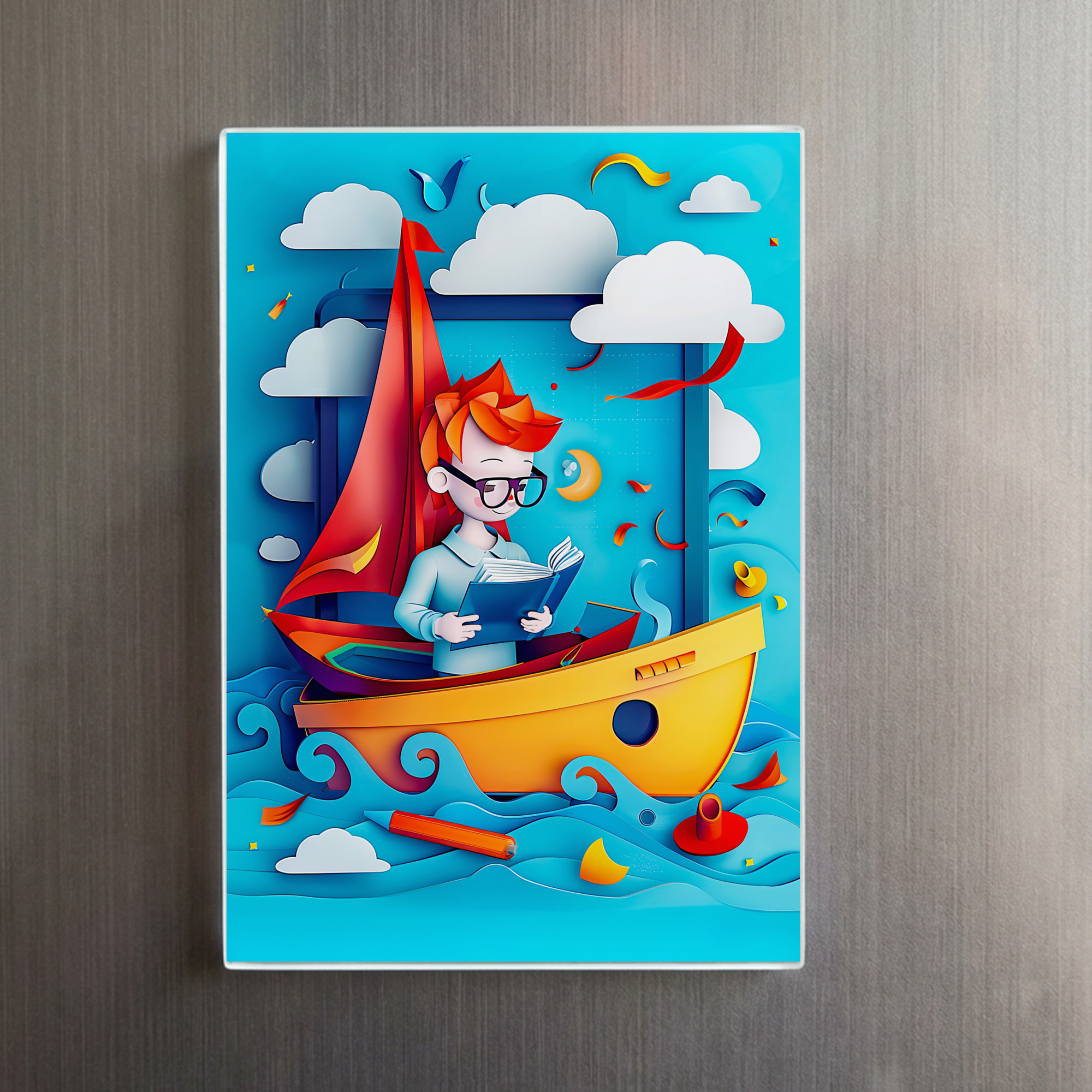raxxa Glas-Magnet: Future Boat Builder Dream for Kids – Image 2