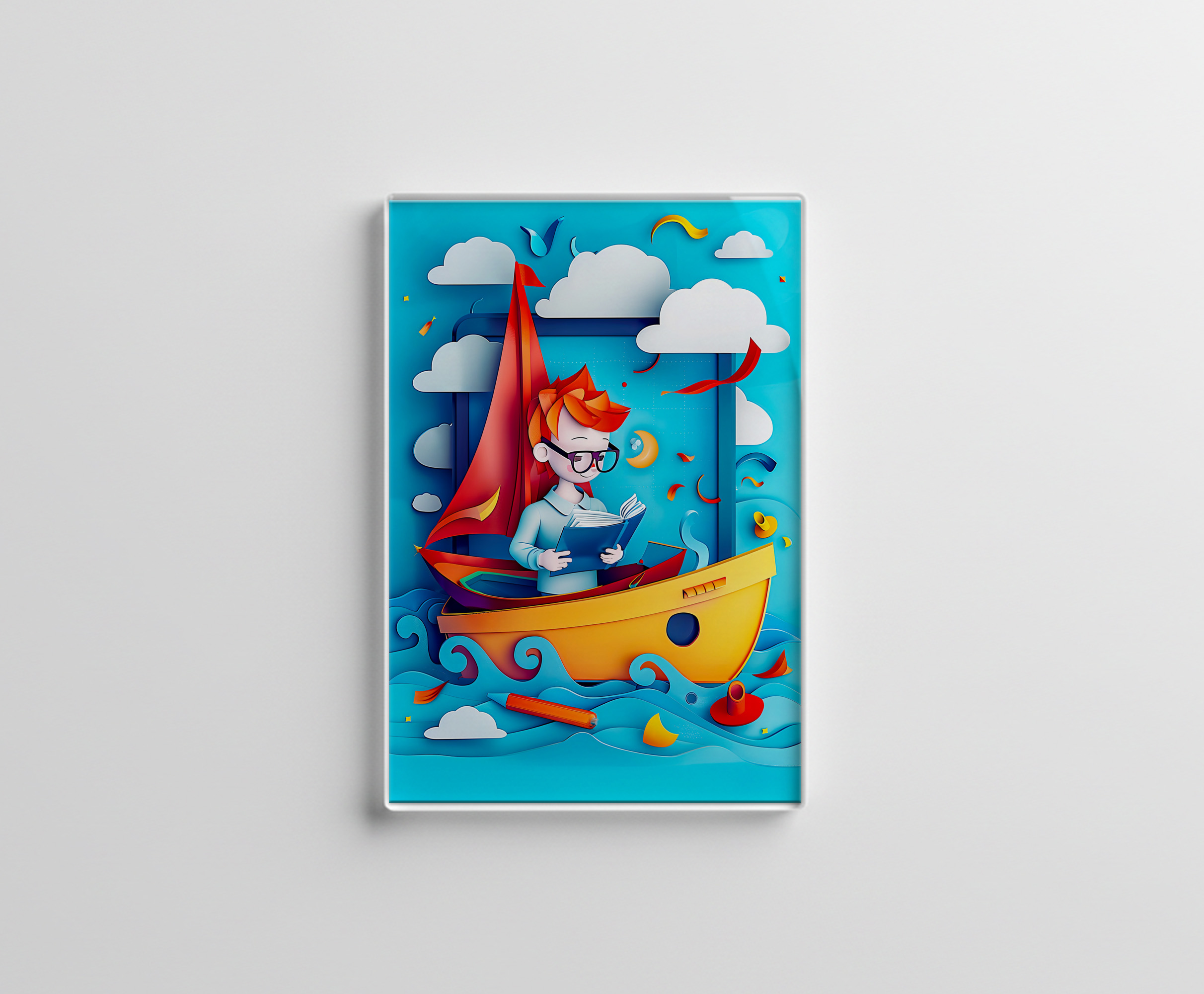 raxxa Glas-Magnet: Future Boat Builder Dream for Kids