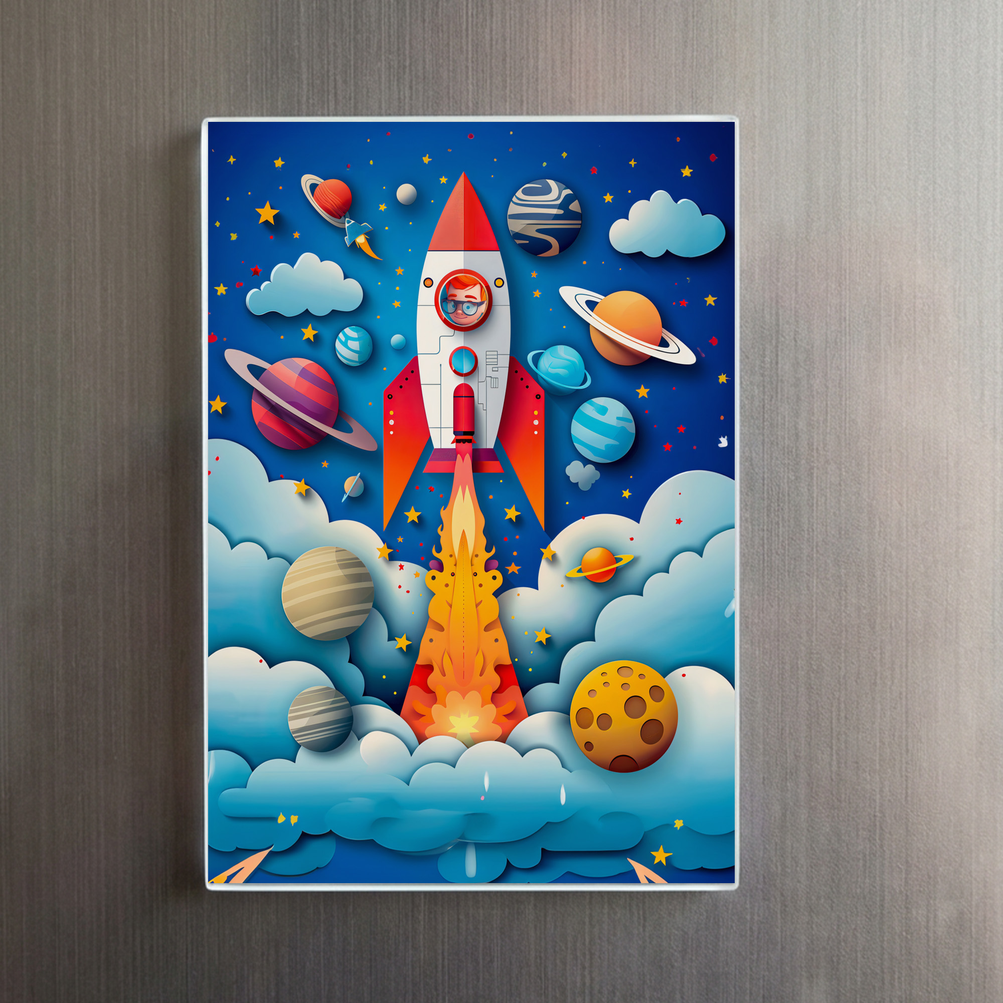 raxxa Glas-Magnet: Future Astronaut Dream for Kids – Bild 2