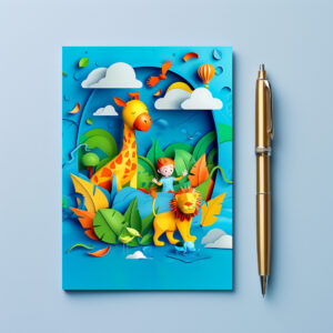 raxxa Postkarte: Future Wildlife Explorer Dream for Kids