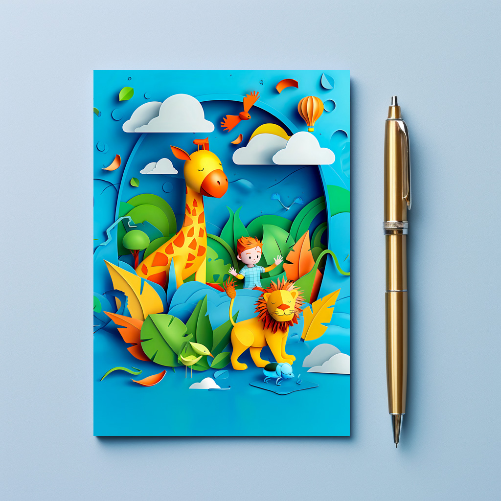 raxxa Postkarte: Future Wildlife Explorer Dream for Kids