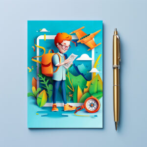 raxxa Postkarte: Future Travel Influencer Dream for Kids