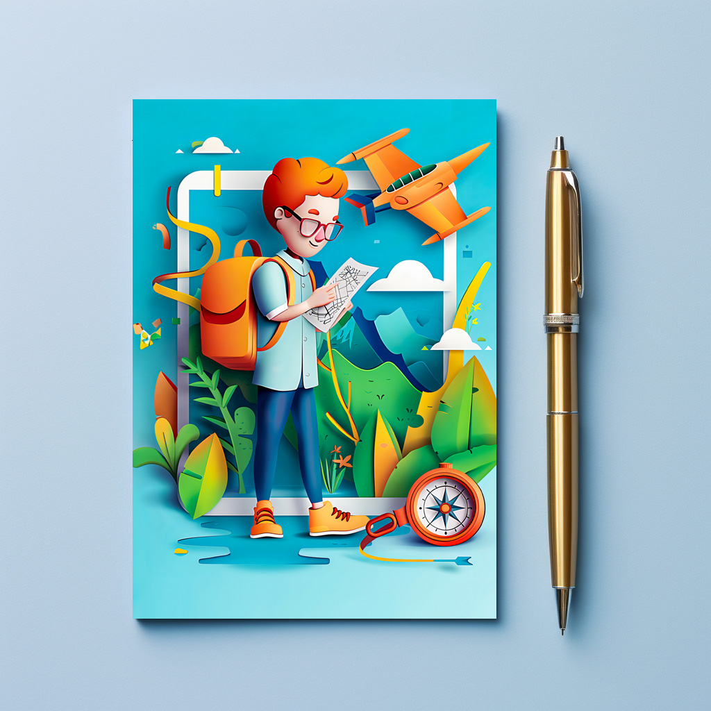 raxxa Postkarte: Future Travel Influencer Dream for Kids