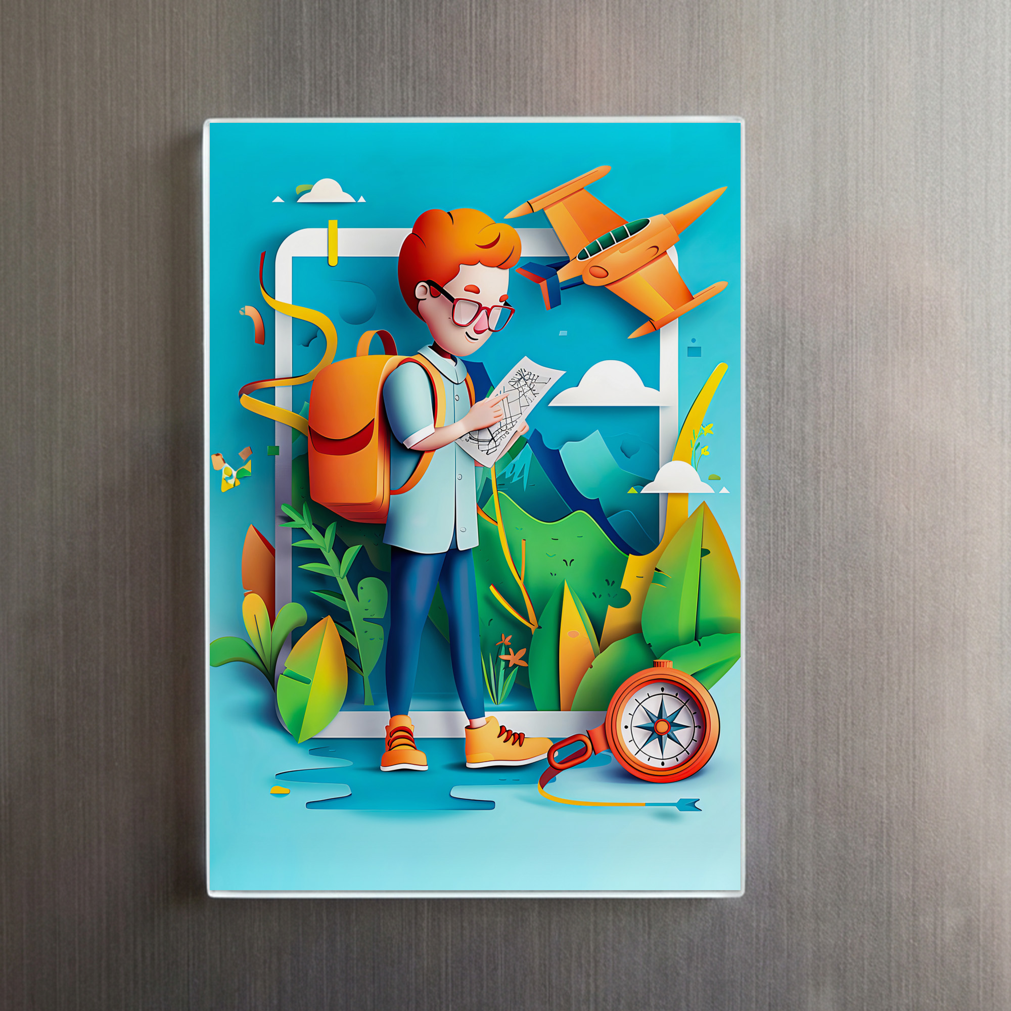 raxxa Glas-Magnet: Future Travel Influencer Dream for Kids - Imagen 2