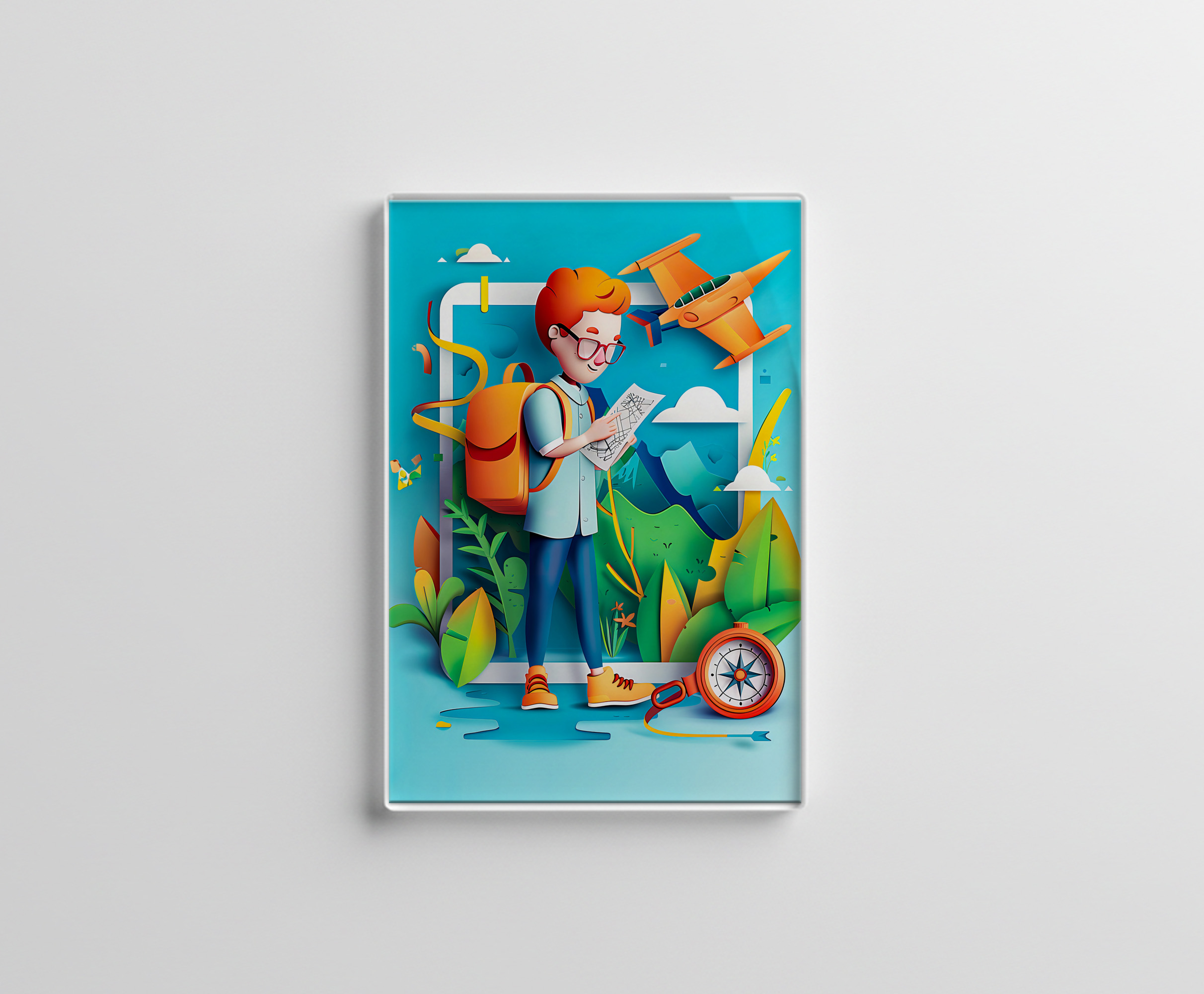raxxa Glas-Magnet: Future Travel Influencer Dream for Kids