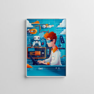 raxxa Glas-Magnet: Future AI  Robotics Dream for Kids