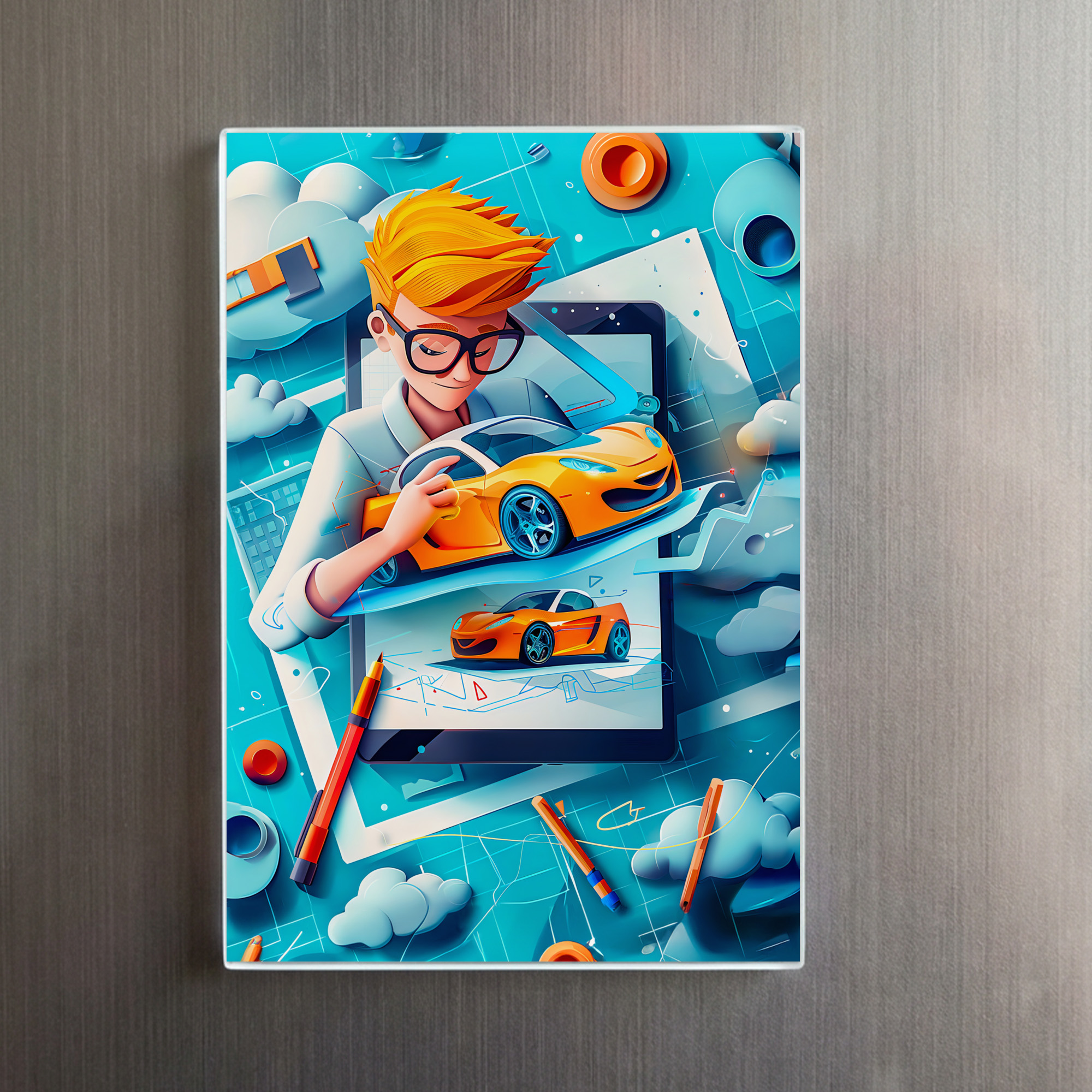 raxxa Glas-Magnet: Future Car Designer Dream for Kids – Bild 2