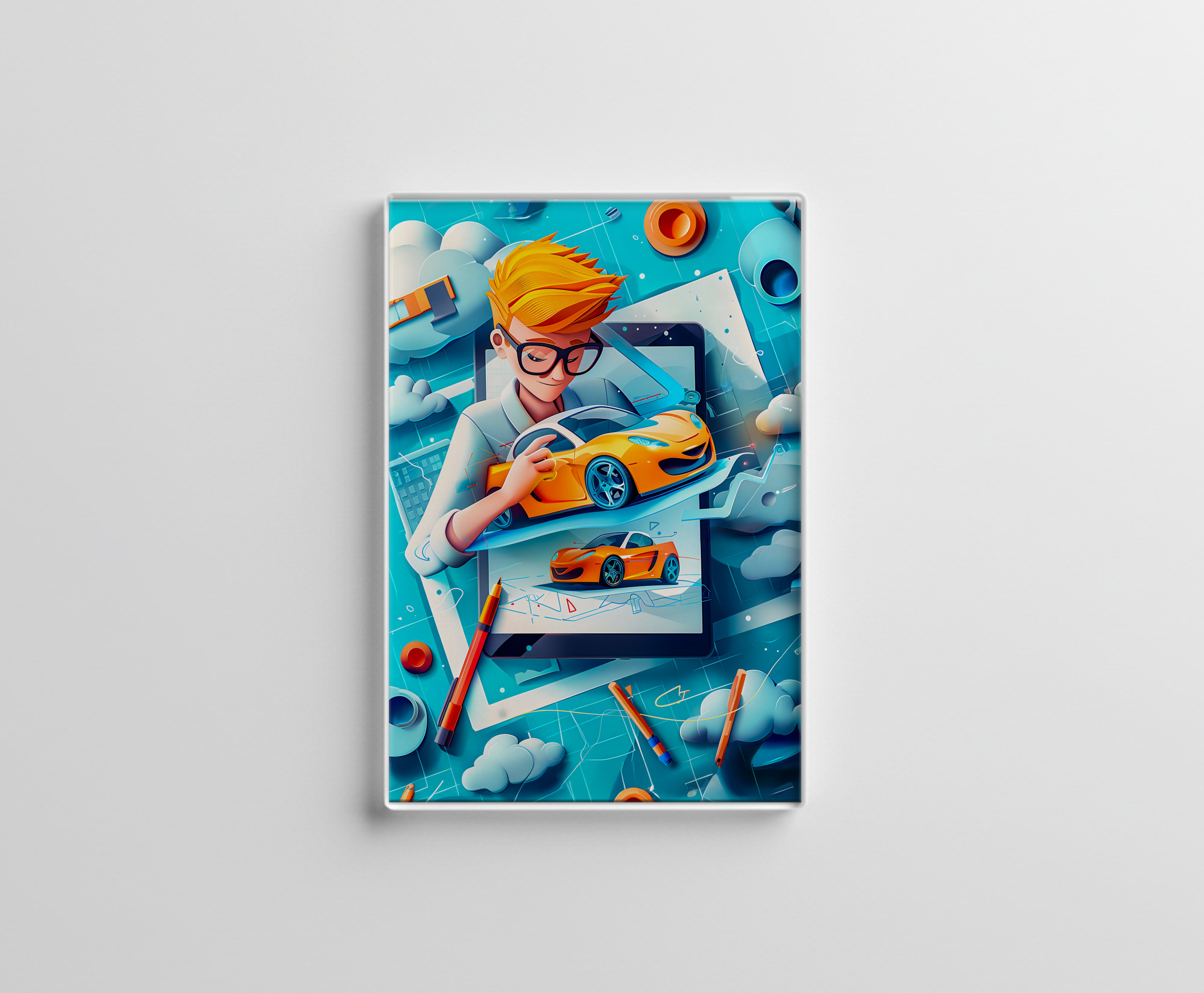 raxxa Glas-Magnet: Future Car Designer Dream for Kids