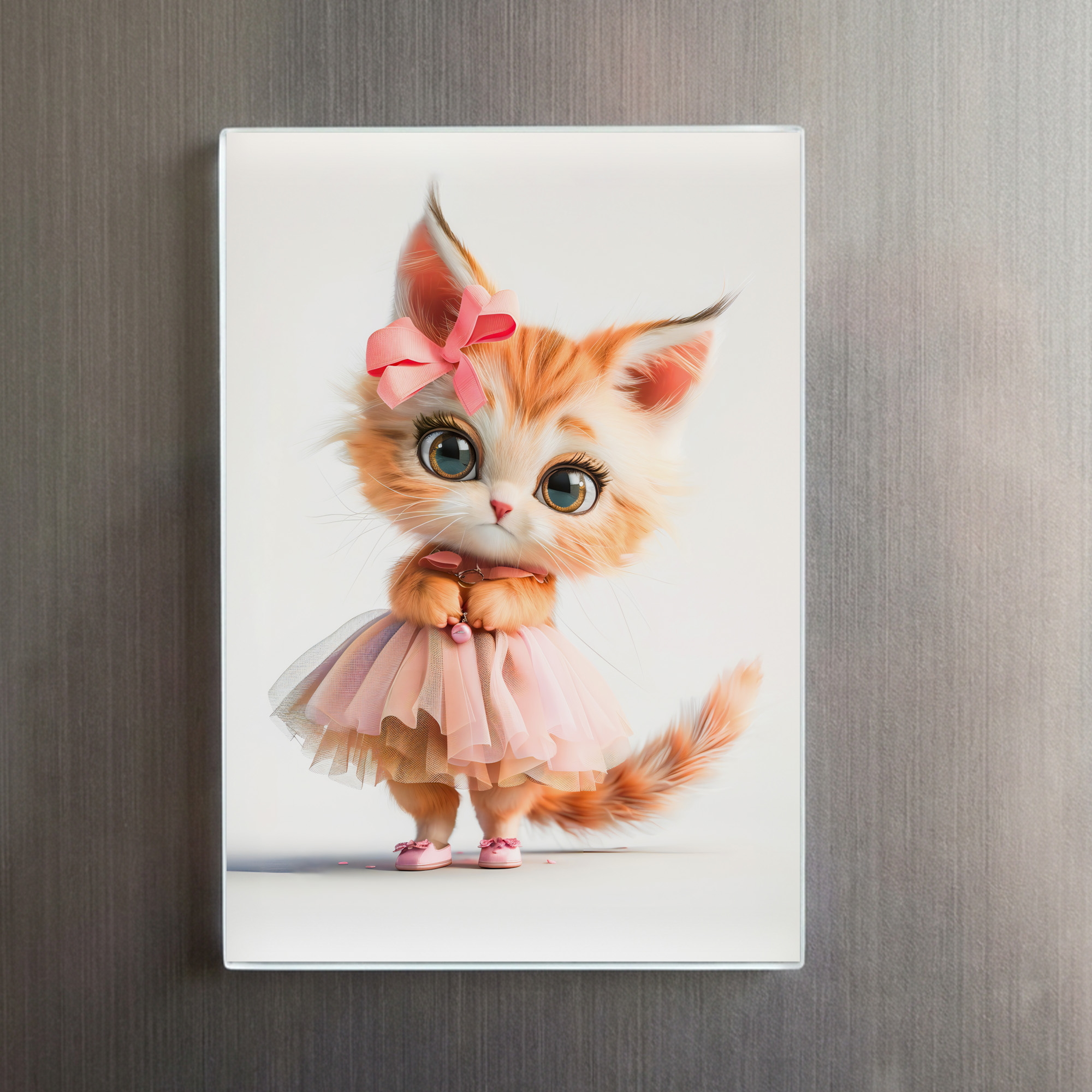 raxxa Glas-Magnet: Cute Kitten in Pink Dress - Image 2