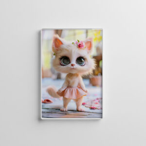 raxxa Glas-Magnet: Cute Kitten in Pink Dress