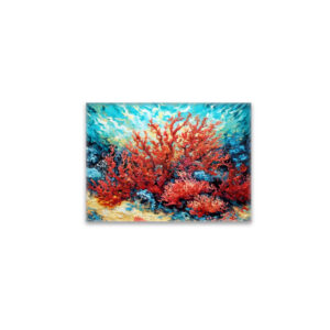 raxxa Glas-Magnet: Coral Reef in Swirling Underwater Oil Painting