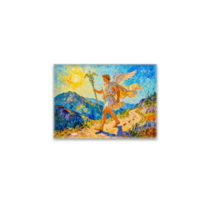 raxxa Glas-Magnet: Hermes with Winged Staff and Sandals Walking a Sacred Path
