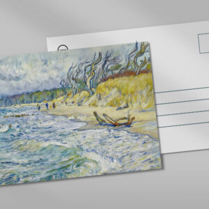 raxxa Postkarte: Impressionist Stormy Baltic Sea at the Weststrand on the Darss Coast